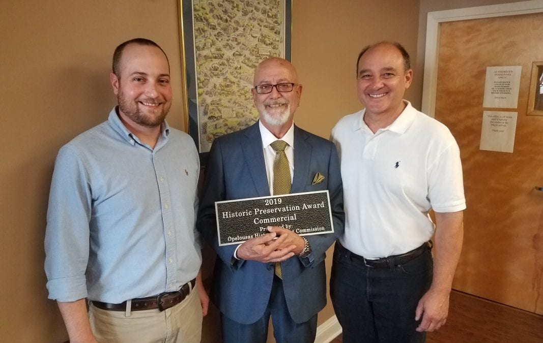 City of Opelousas Honors 2019 Historic District Preservation Award Recipient